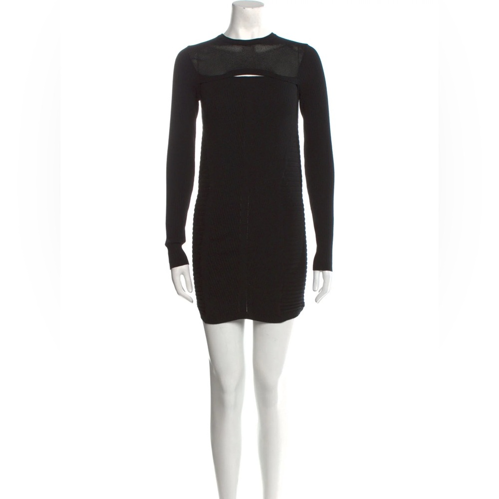 Iro Hardin Ribbed Jersey Mini Dress, Black- size S